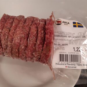 ARCA Hamburgarlåda 179kr kg/ 40 st burgare x 150g / Skåne