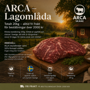 ARCA LAGOMLÅDA 279KR/KG / 20 KG NÖTKÖTT